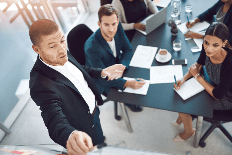 A leader shares strategies to improve productivity with his team