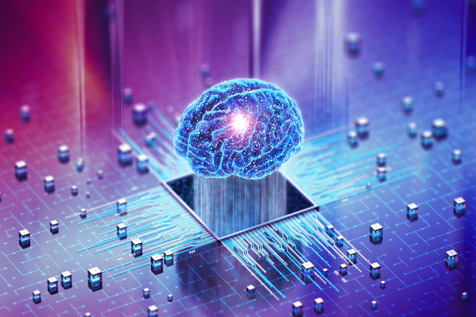Illustration of a brain exploding out of a box